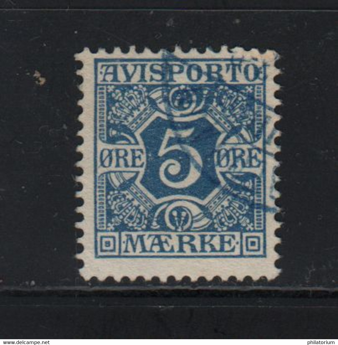 DANMARK, Danemark, Avisporto Maerke, 5 Ore Bleu, Journaux, Yv J2; Mi V2x - Collections