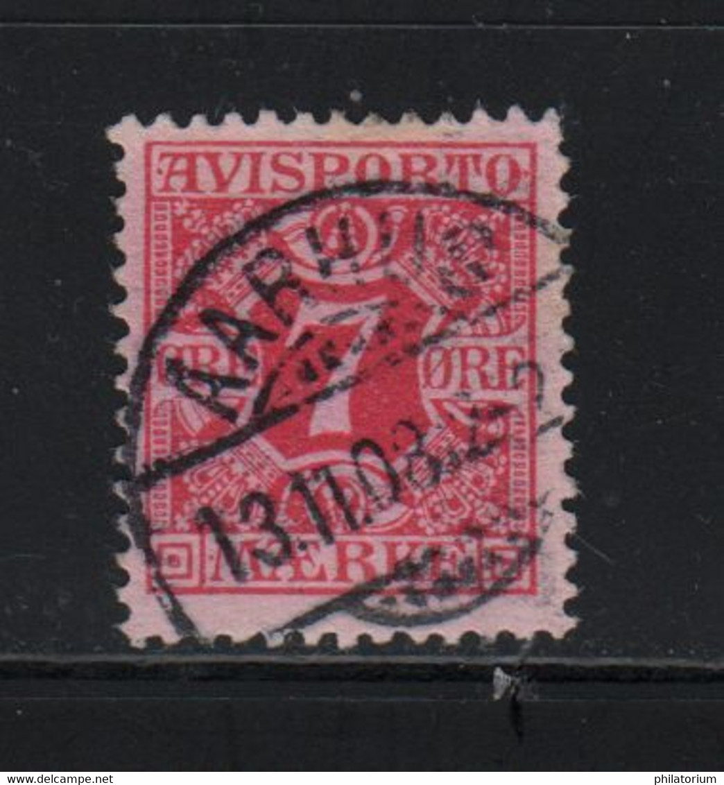 DANMARK, Danemark, Avisporto Maerke, 7 Ore Rouge, Journaux, Yv J3; Mi V3x - Collections