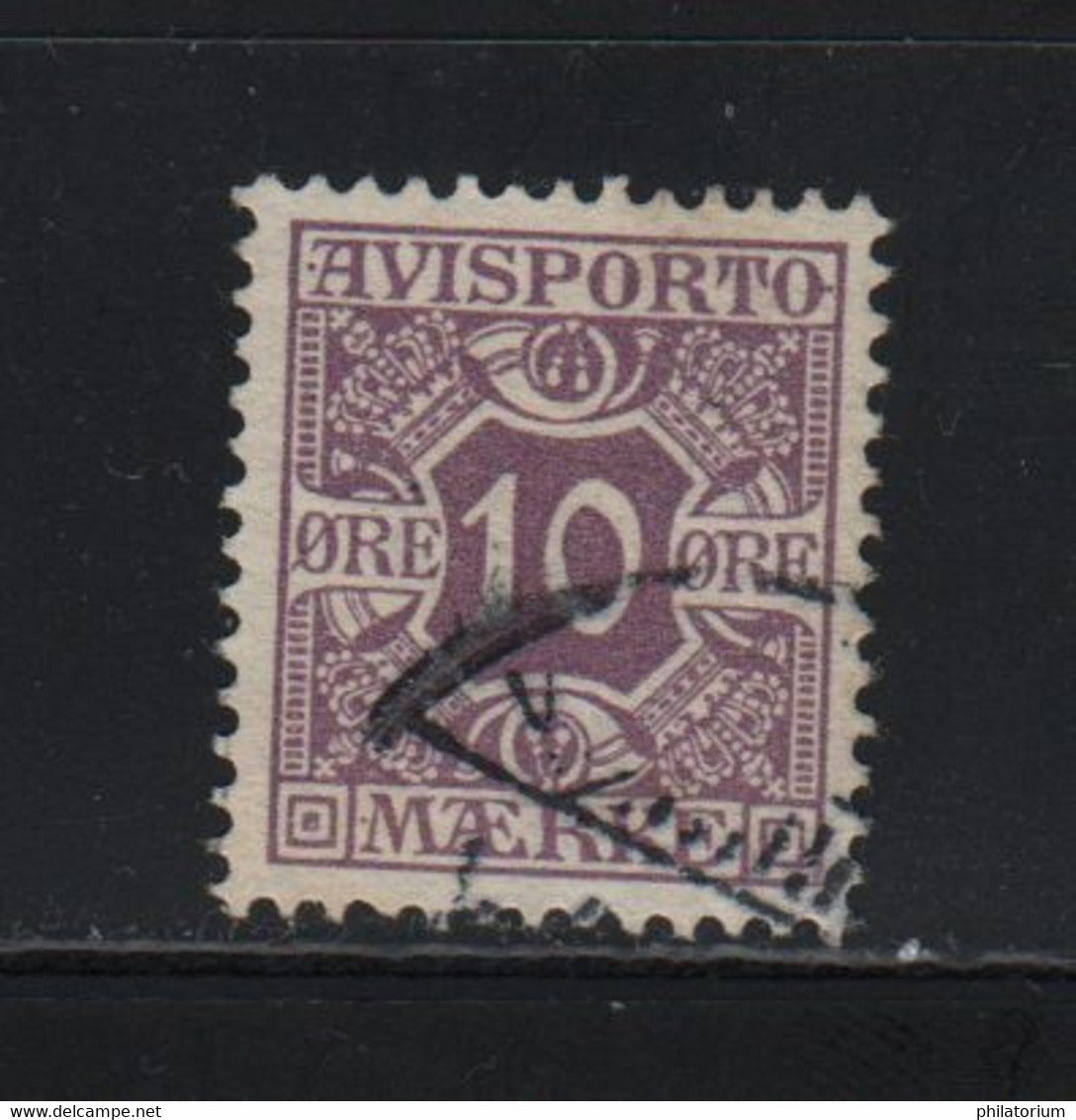 DANMARK, Danemark, Avisporto Maerke, 10 Ore Brun Violet, Journaux, Yv J4; Mi V4x - Collezioni