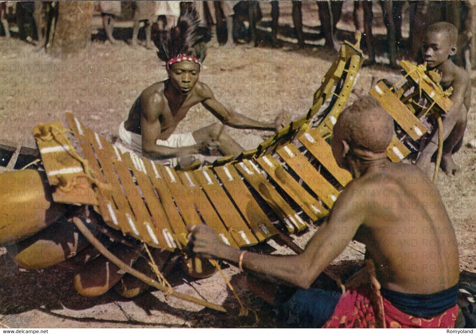 CARTOLINA  AFRICA II PICTURES,UGANDA,BALAFON-PLAYERS-BOLLO STACCATO,VIAGGIATA 1972 - Uganda