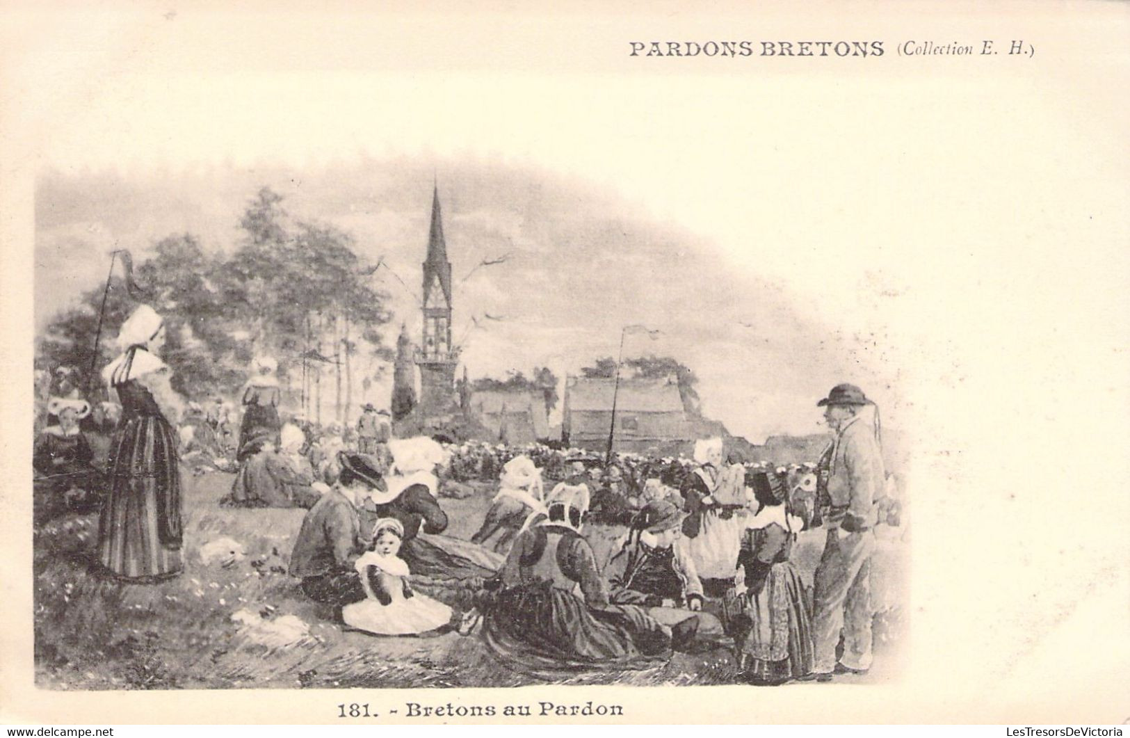 CPA FRANCE - 56 - Bretons Au Pardon - 181-  Collection E Harmonie - Bretagne - Précurseur Dos Non Divisé - Hennebont