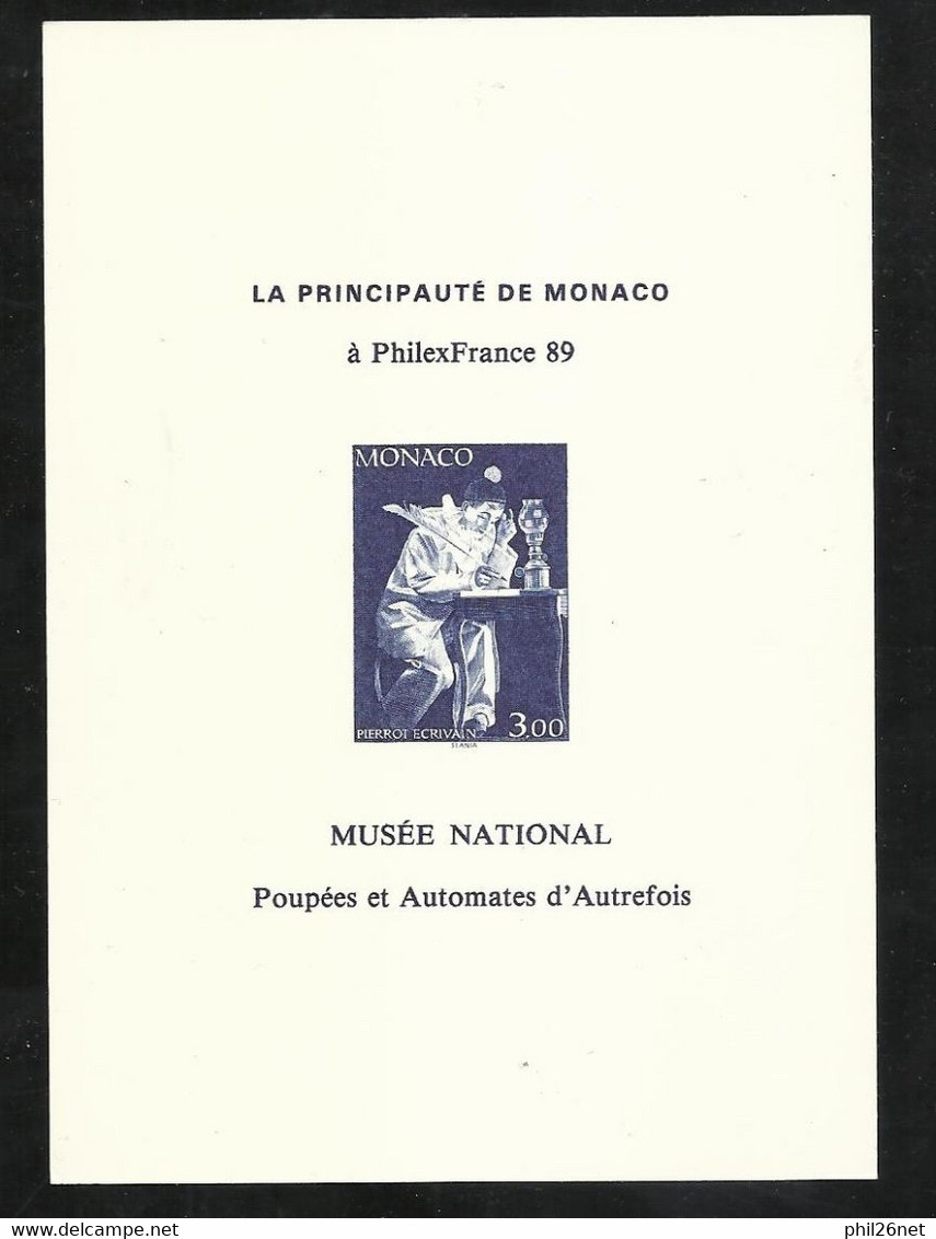 Monaco Epreuve Du N° 1738 Automate "Pierrot écrivant" N° 1738 Philexfrance B/  TB  Voir Scan  Soldé ! ! ! - Cirque