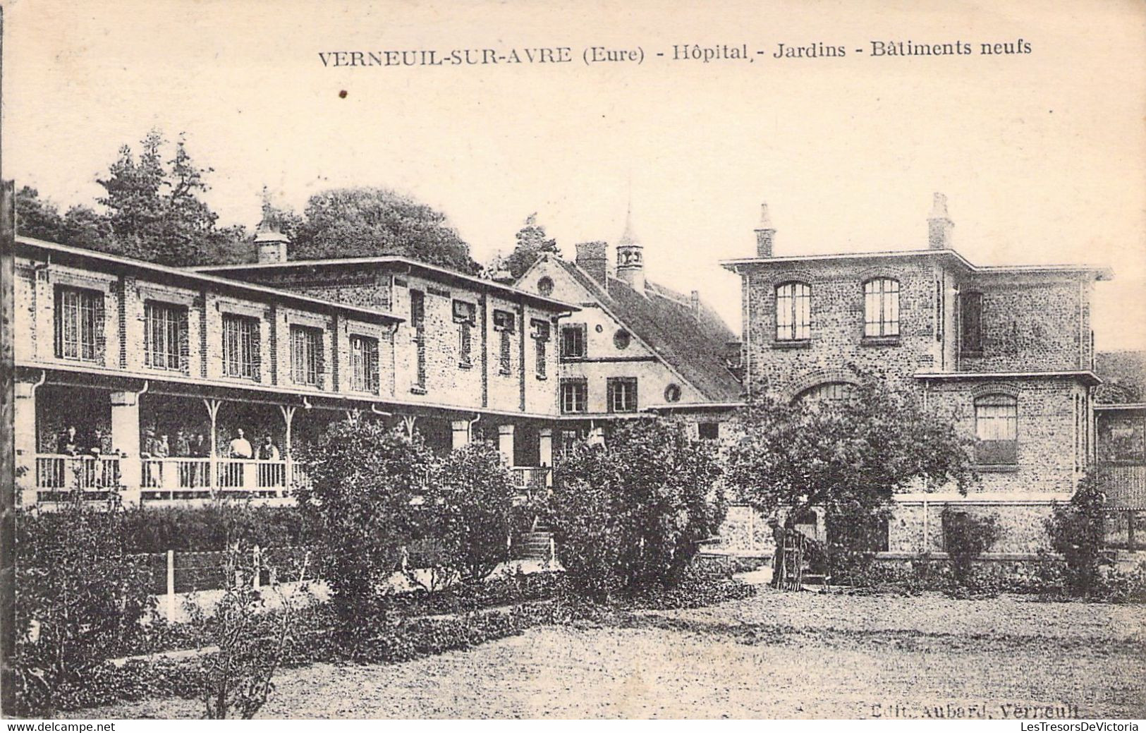 CPA FRANCE - 27 - VERNEUIL Sur AVRE - Hôpital Jardins - Bâtiments Neufs - Editeur Aubard Verneuil - Verneuil-sur-Avre