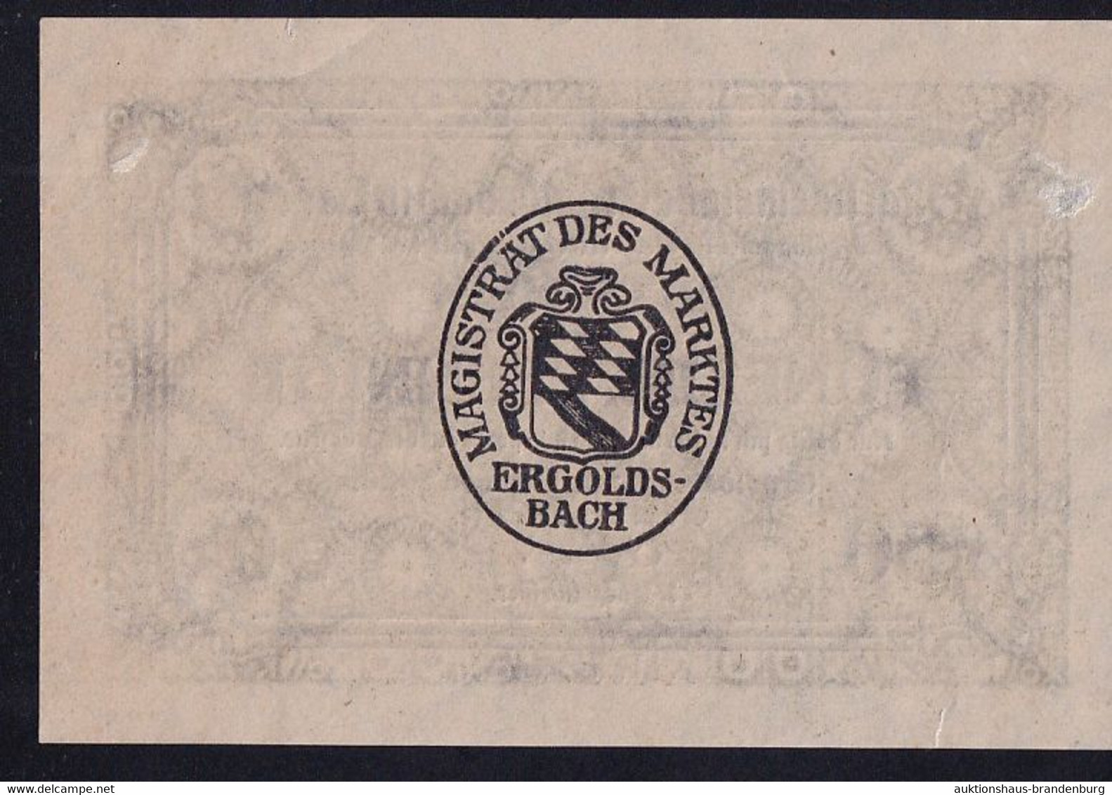 Ergoldsbach: 50 Pfennige 12.10.1920 - Wz. Dunkle Kreuze - Collections