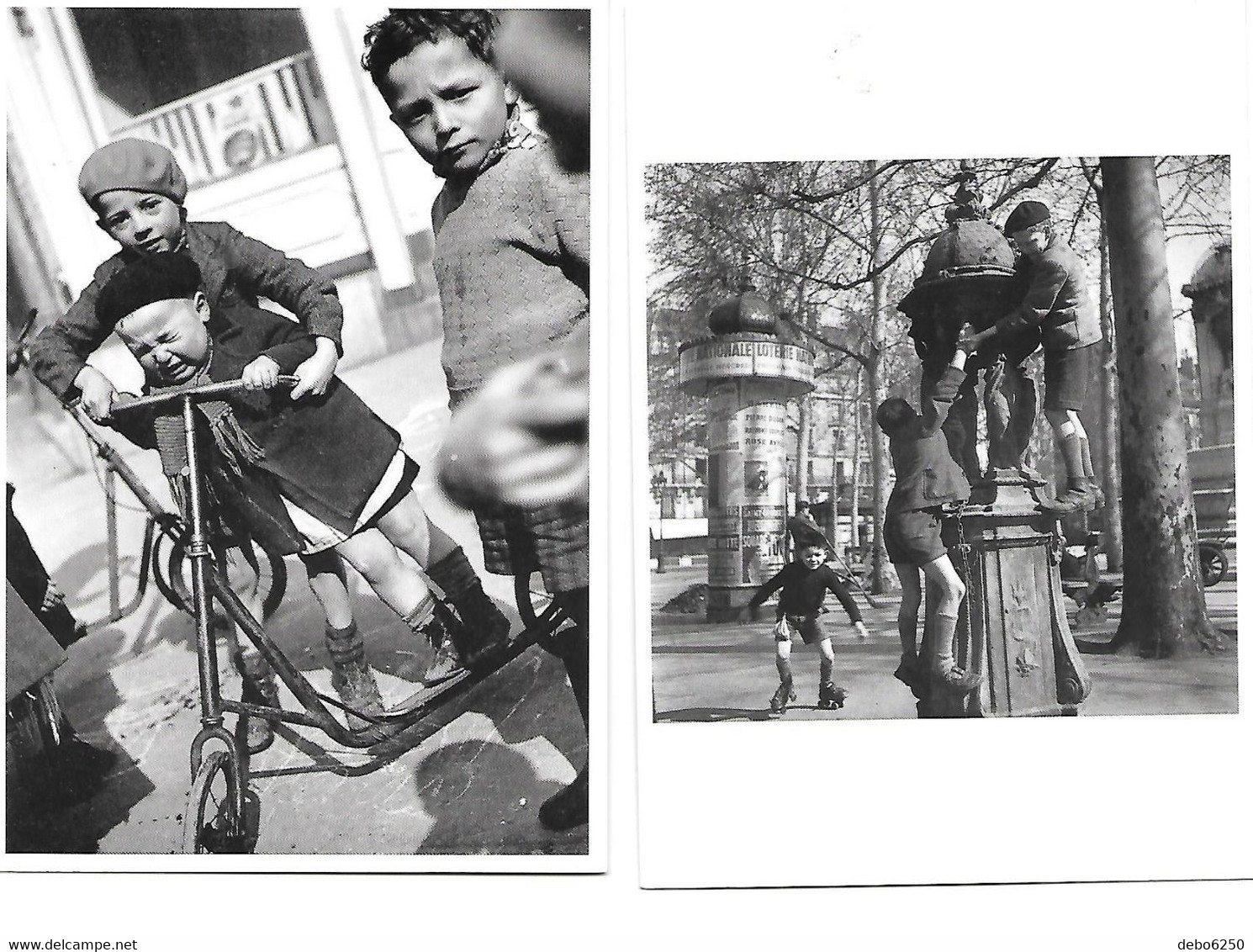 2 Cartes DOISNEAU Le Petit Frère - Fontaine Wallace Place St Sulpice - Doisneau