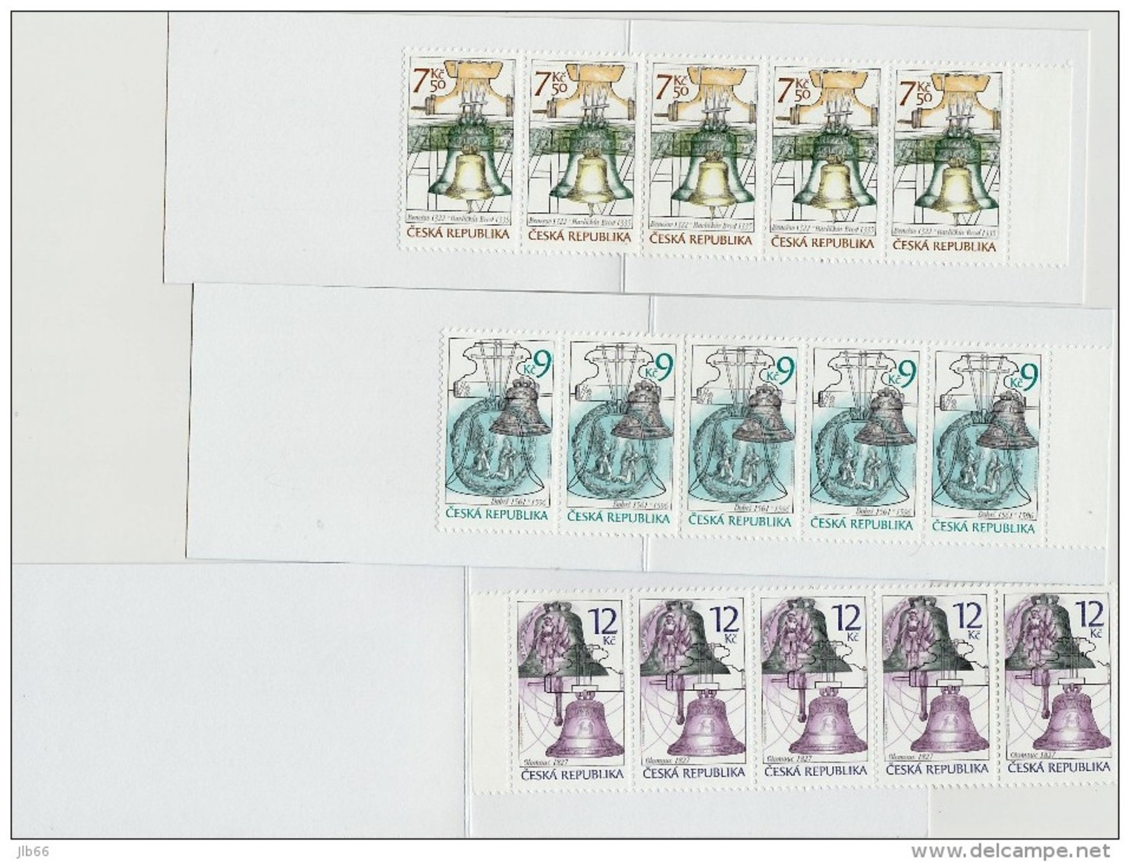 3 Carnet 2005 De 5 Timbres YT C 404/406 Cloches / Booklet MH 0-119/121 (443/445) Bell Glocken - Ungebraucht