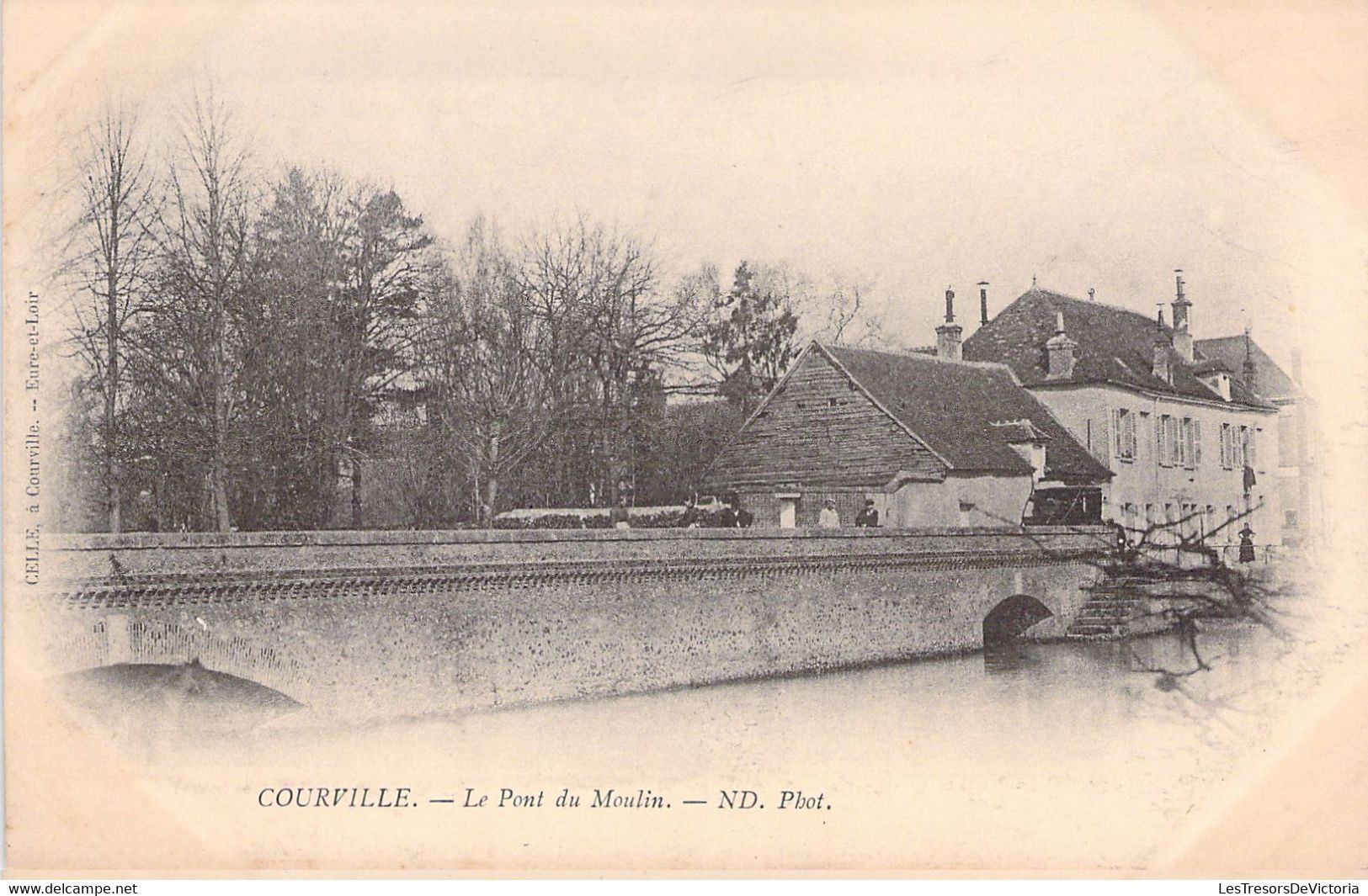 CPA FRANCE - 28 - COURVILLE - Le Pont Du Moulin - ND PHOT - Celle à Courville - Courville