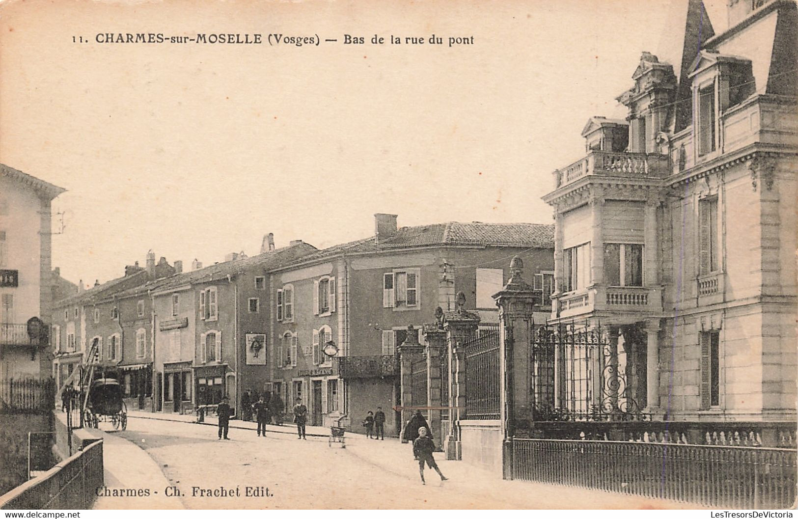 CPA - France - Charmes-sur-Moselle - Bas De La Rue Du Pont - Edition Ch. Frachet - Animé - Taverne Alsacienne - Charmes