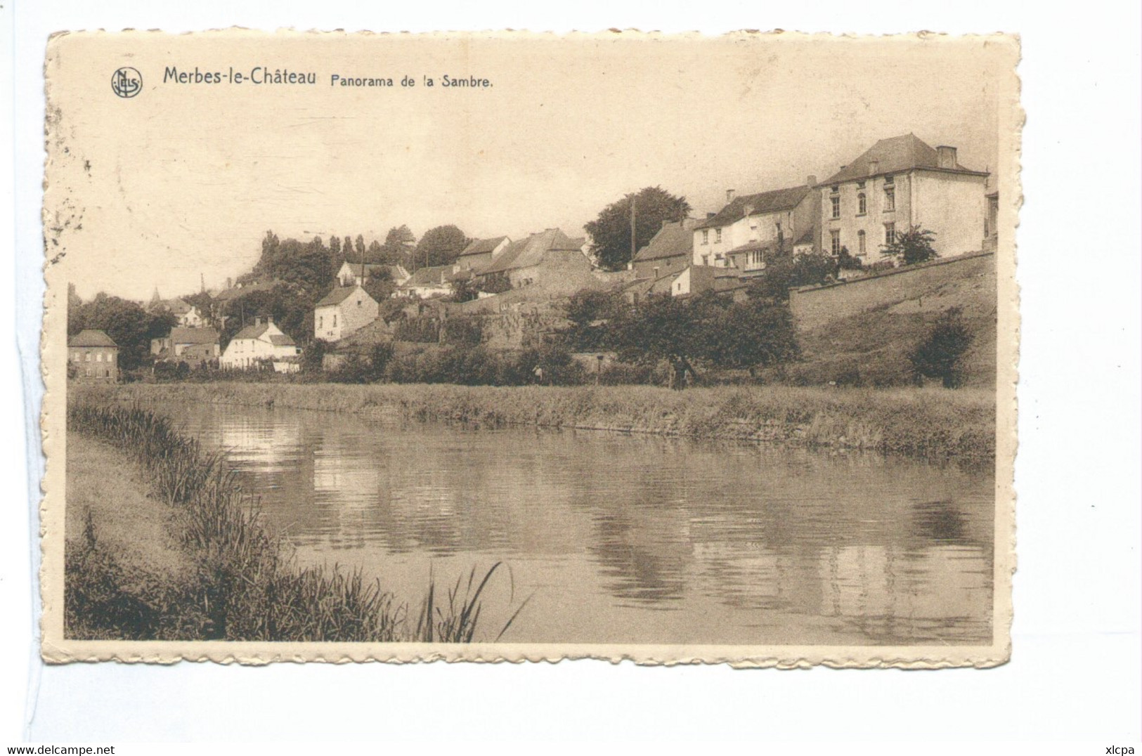 Merbes Le Château Panorama De La Sambre ( Griffe Postale ) - Merbes-le-Château
