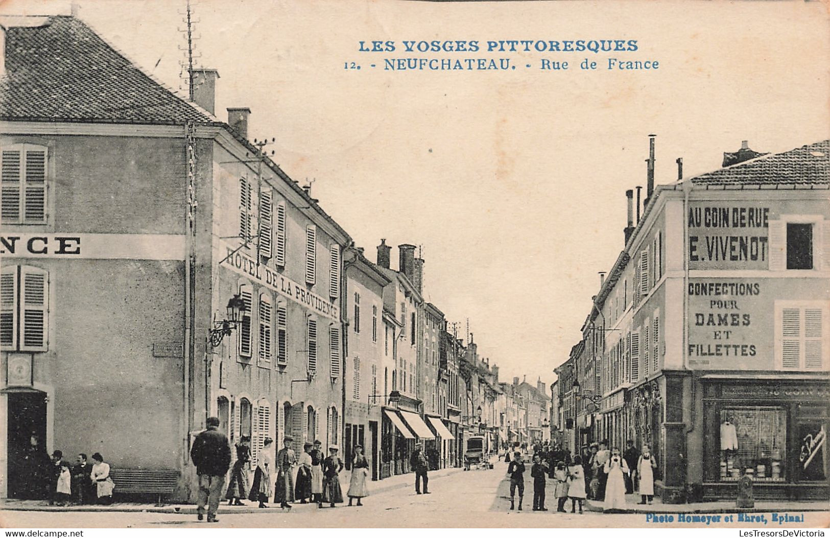 CPA - France - Neufchateau - Rue De France - Les Vosges Pittoresques - Photo Homeyer Et Rhret - Animé - Oblitéré 1938 - Neufchateau