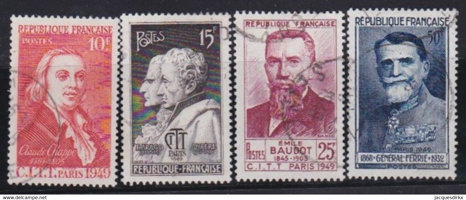 France   .   Yvert   .     844/847        .       O    .       Oblitéré - Used Stamps