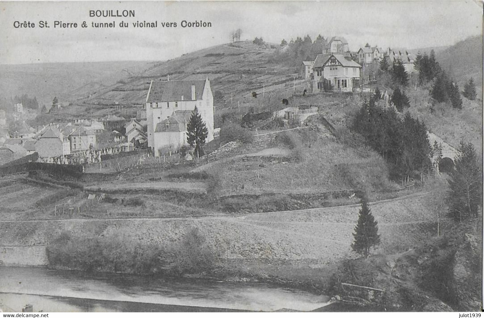 AA+ ......BOUILLON ..-- TUNNEL Du VICINAL . Ancien CIMETIERE . 1912 Vers SAINT - GILLES ( Mme D. HONDT ) . Vverso . - Bouillon