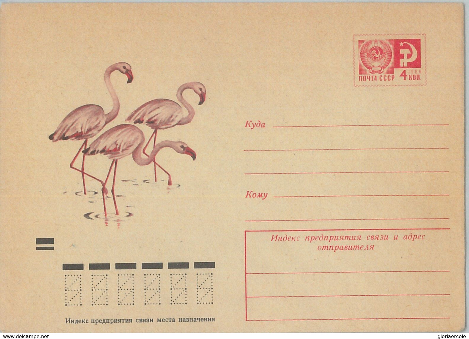 75715 - RUSSIA - POSTAL HISTORY -  Picture STATIONERY COVER  Birds 1973 Flamingo - Flamingos