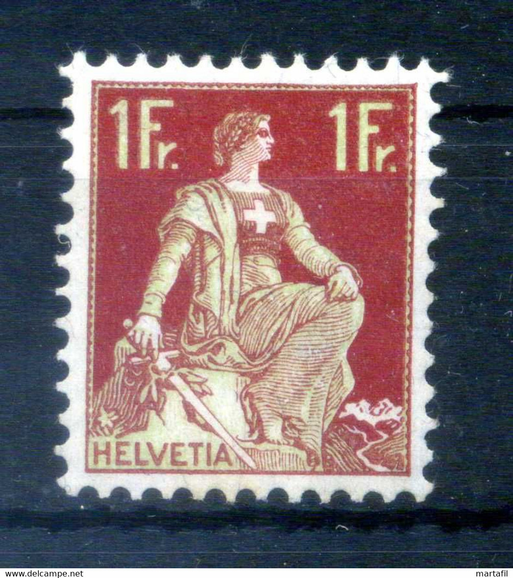 1908 SVIZZERA N.126 * Helvetia Seduta, 1f. Carminio E Oliva Chiaro - Ongebruikt