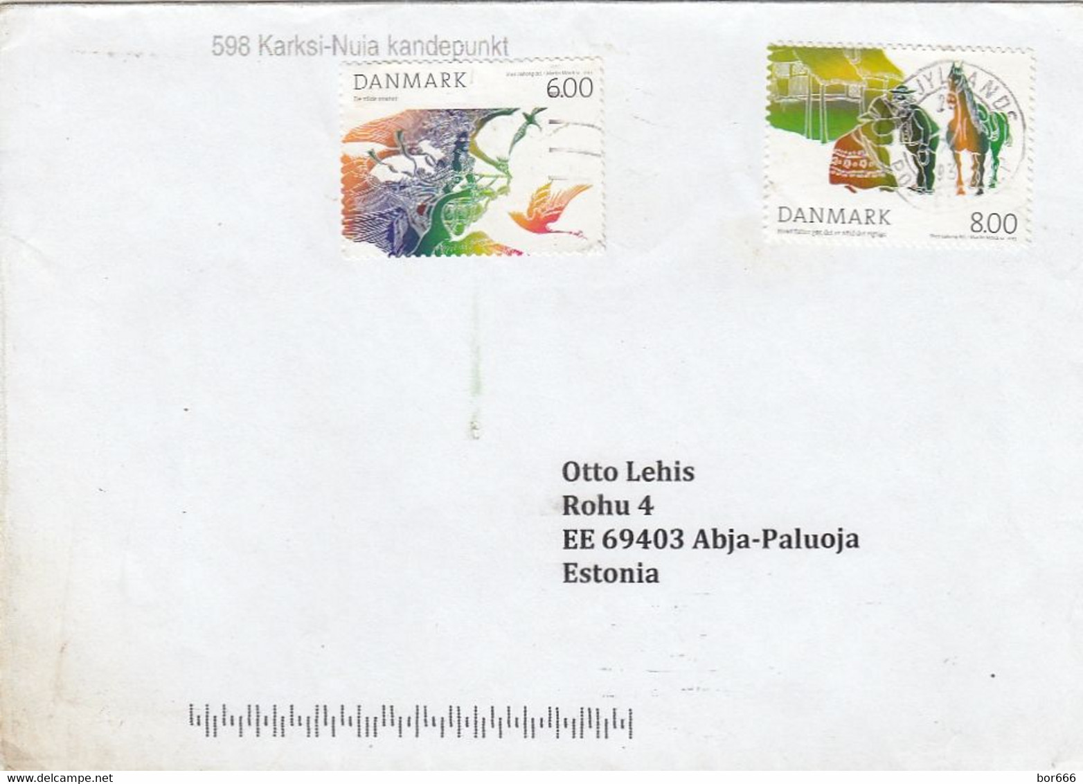 GOOD DENMARK Postal Cover To ESTONIA 2013 - Good Stamped: Fairy Tales - Covers & Documents