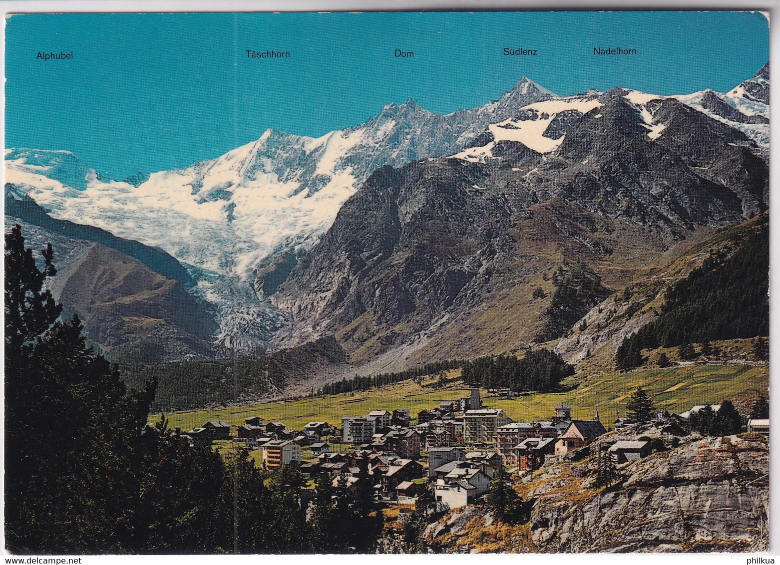 Saas Fee - Alphubel, Täschhorn, Dom, Südlenz, Nadelhorn - Täsch