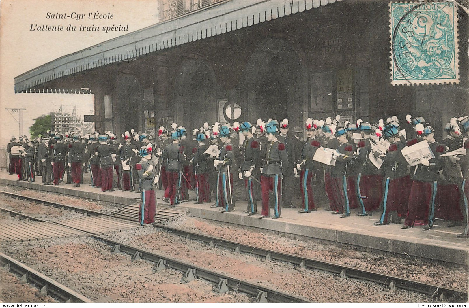 CPA - France - Saint-Cyr L'Ecole - L'attente Du Train Spécial - Colorisée - Gare - Soldat - Photopypie A. Mailly St-Cyr - St. Cyr L'Ecole