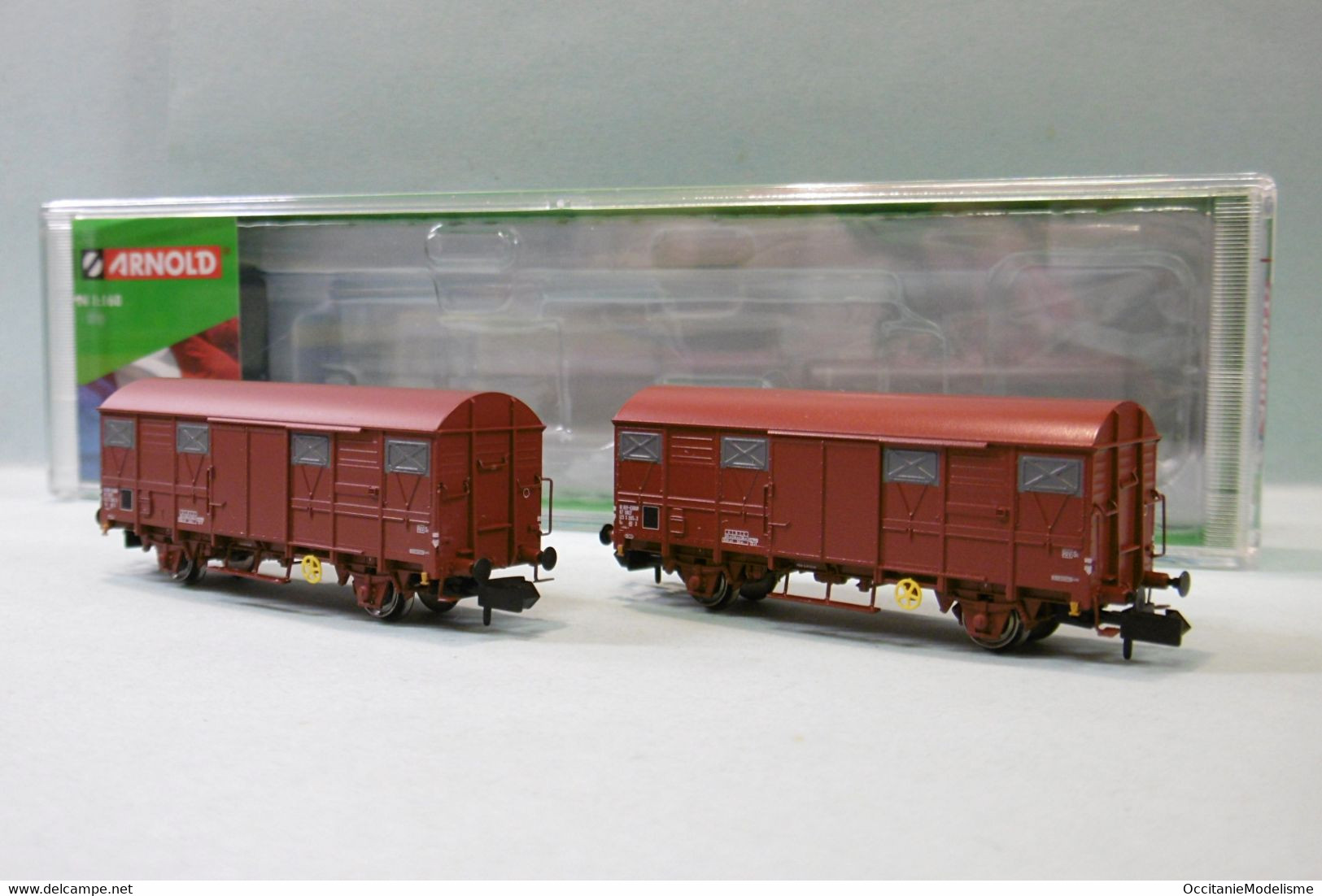 Arnold - 2 WAGONS COUVERT G4 Permaflex SNCF ép. IV Réf. HN6516 Neuf NBO N 1/160 - Vagoni Merci