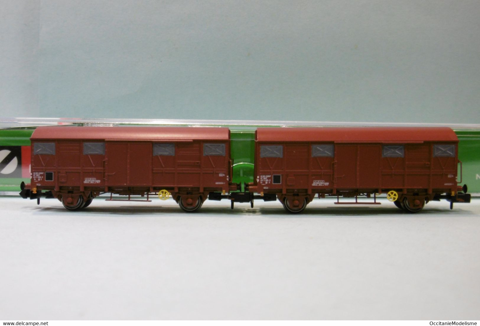 Arnold - 2 WAGONS COUVERT G4 Permaflex SNCF ép. IV Réf. HN6516 Neuf NBO N 1/160 - Vagoni Merci