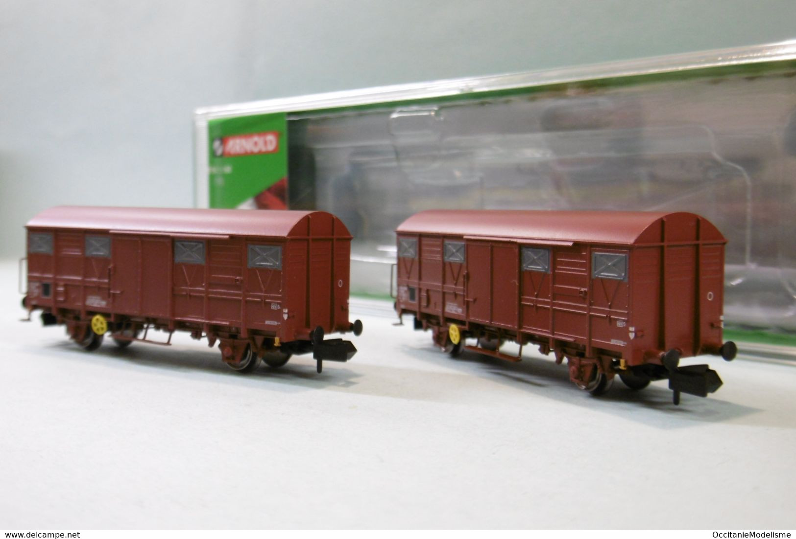 Arnold - 2 WAGONS COUVERT G4 Permaflex SNCF ép. IV Réf. HN6516 Neuf NBO N 1/160 - Vagoni Merci