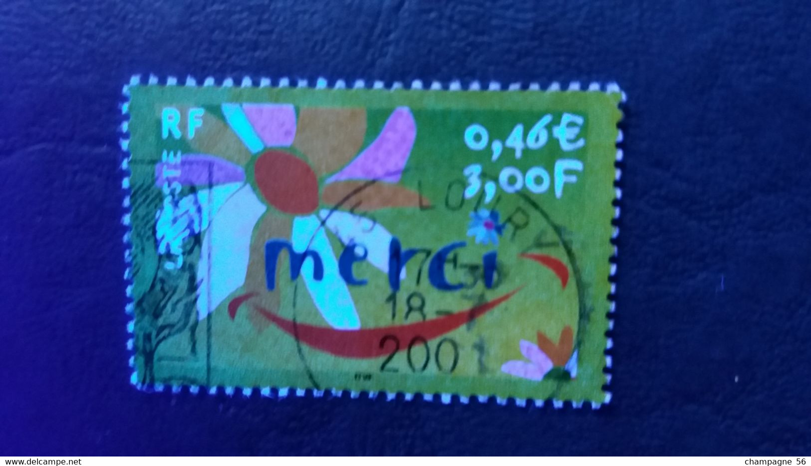 FRANCE 2001 N° 3379  OBLITERE DATE MANQUE ENCRE 18 - 7 - 2001   LAMPE U V - Used Stamps