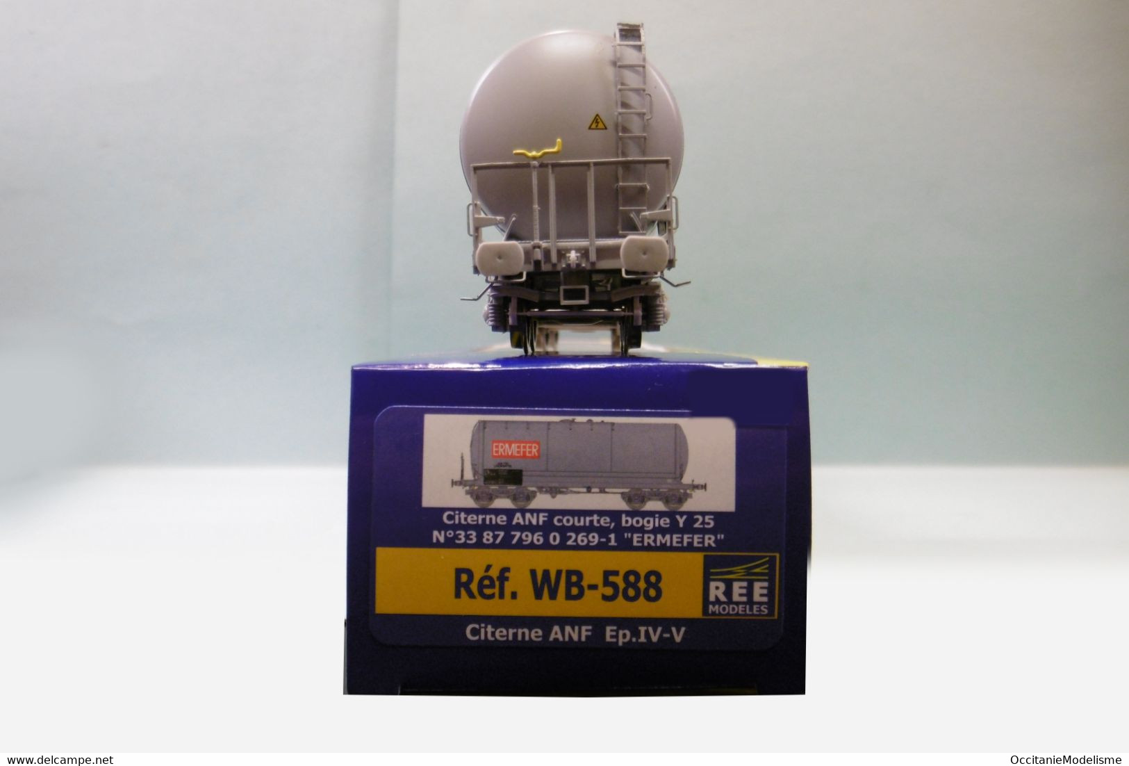 REE - Wagon CITERNE ANF Courte ERMEFER SNCF Ep. IV V Réf. WB-588 Neuf NBO HO 1/87 - Goods Waggons (wagons)