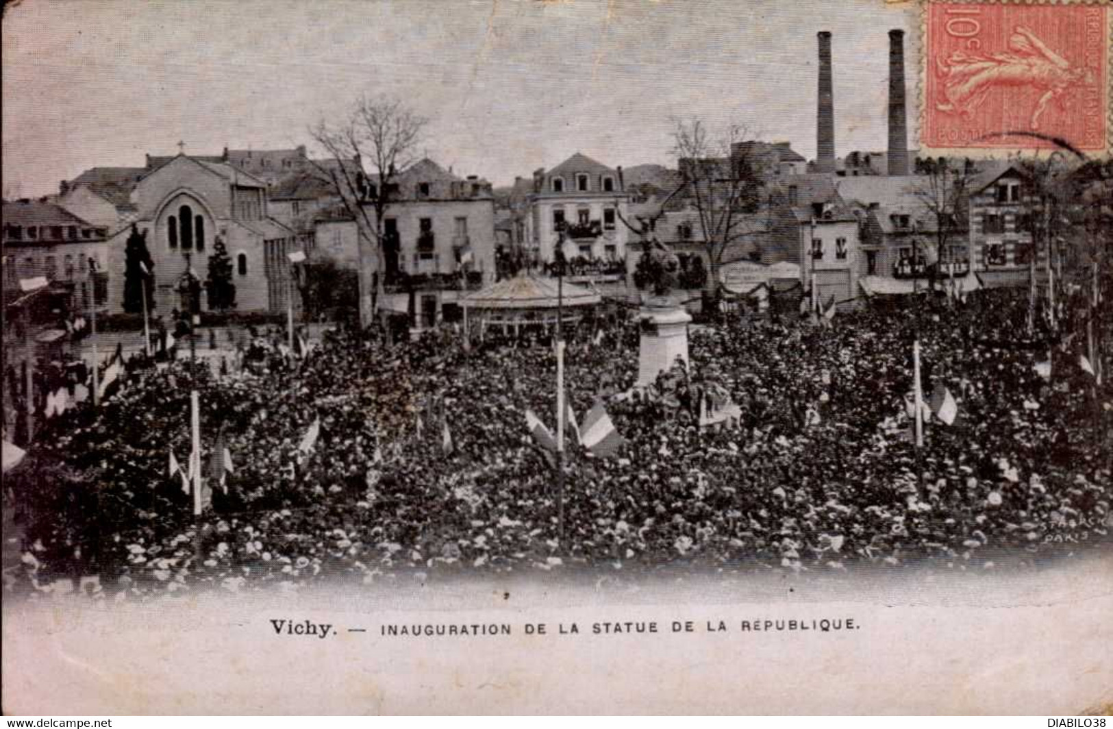 VICHY    ( ALLIER )  INAUGURATION DE LA STATUE DE LA REPUBLIQUE - Inaugurations