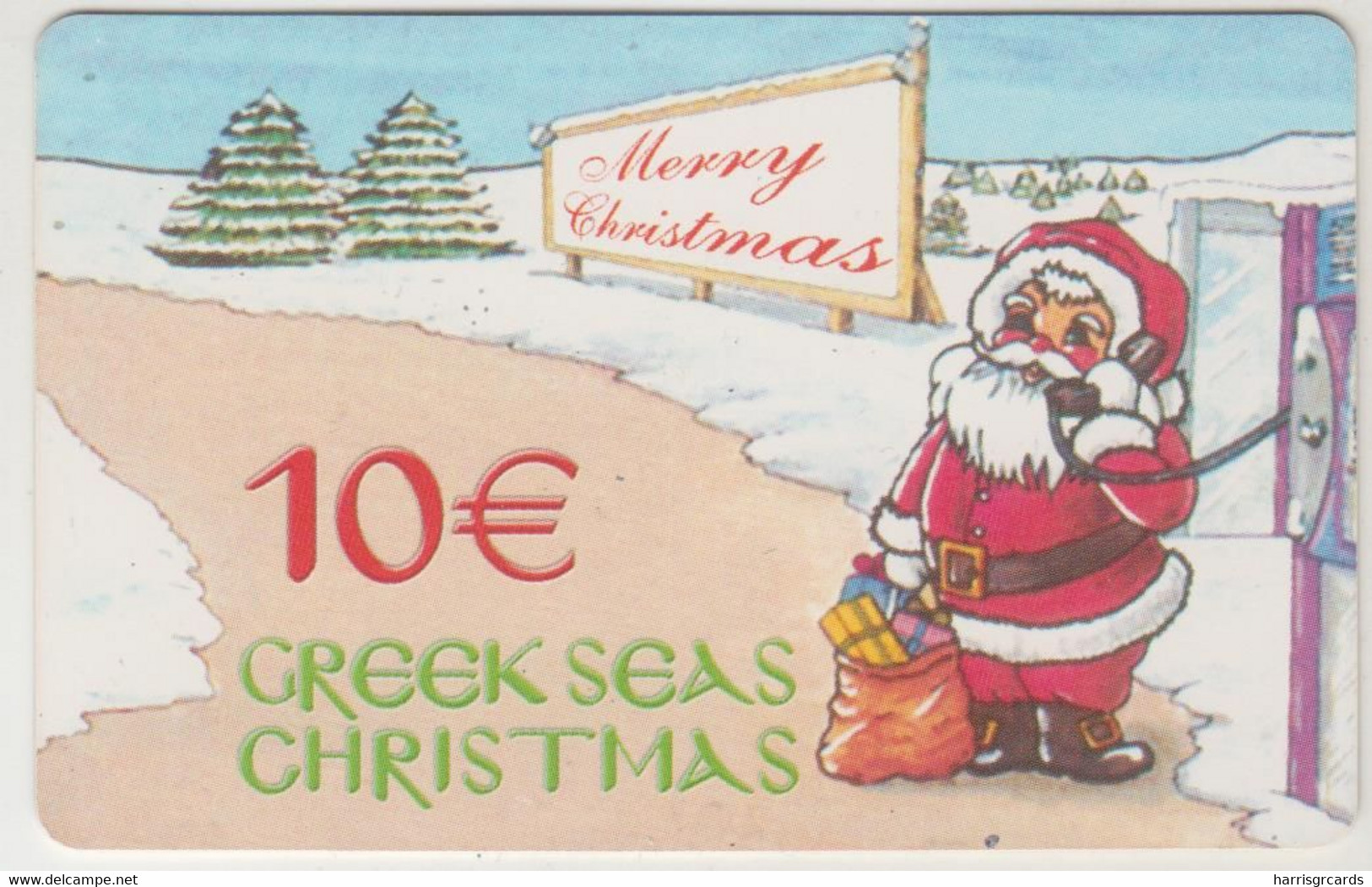 GREECE - Greek Seas Christmas (Santa Calling), Amimex Prepaid Card 10€ , Used - Noel