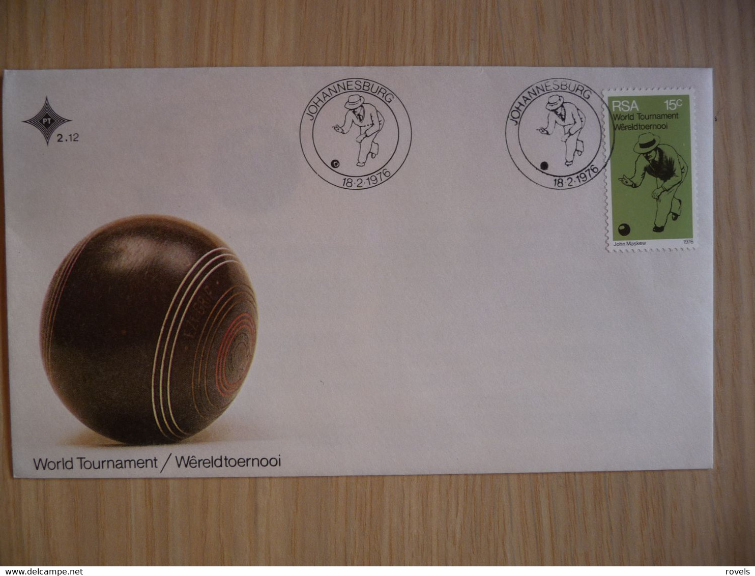 (5) RSA 1976 FDC - Bowls Champions Cover With Minister Of Sports Address - Cartas & Documentos