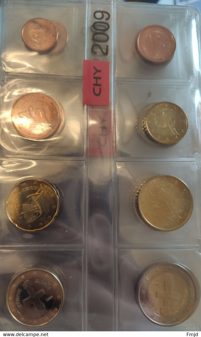 Pieces Euros De Chypre Année Complète De 2008 à 2019 - Cipro