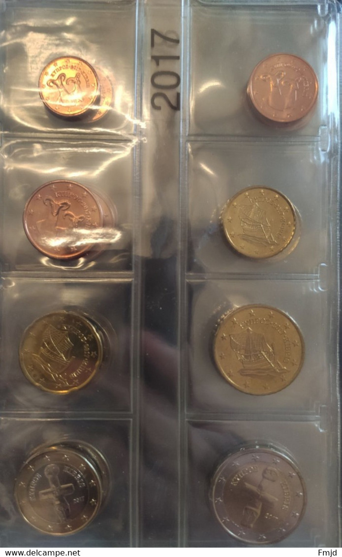 Pieces Euros de Chypre année complète de 2008 à 2019