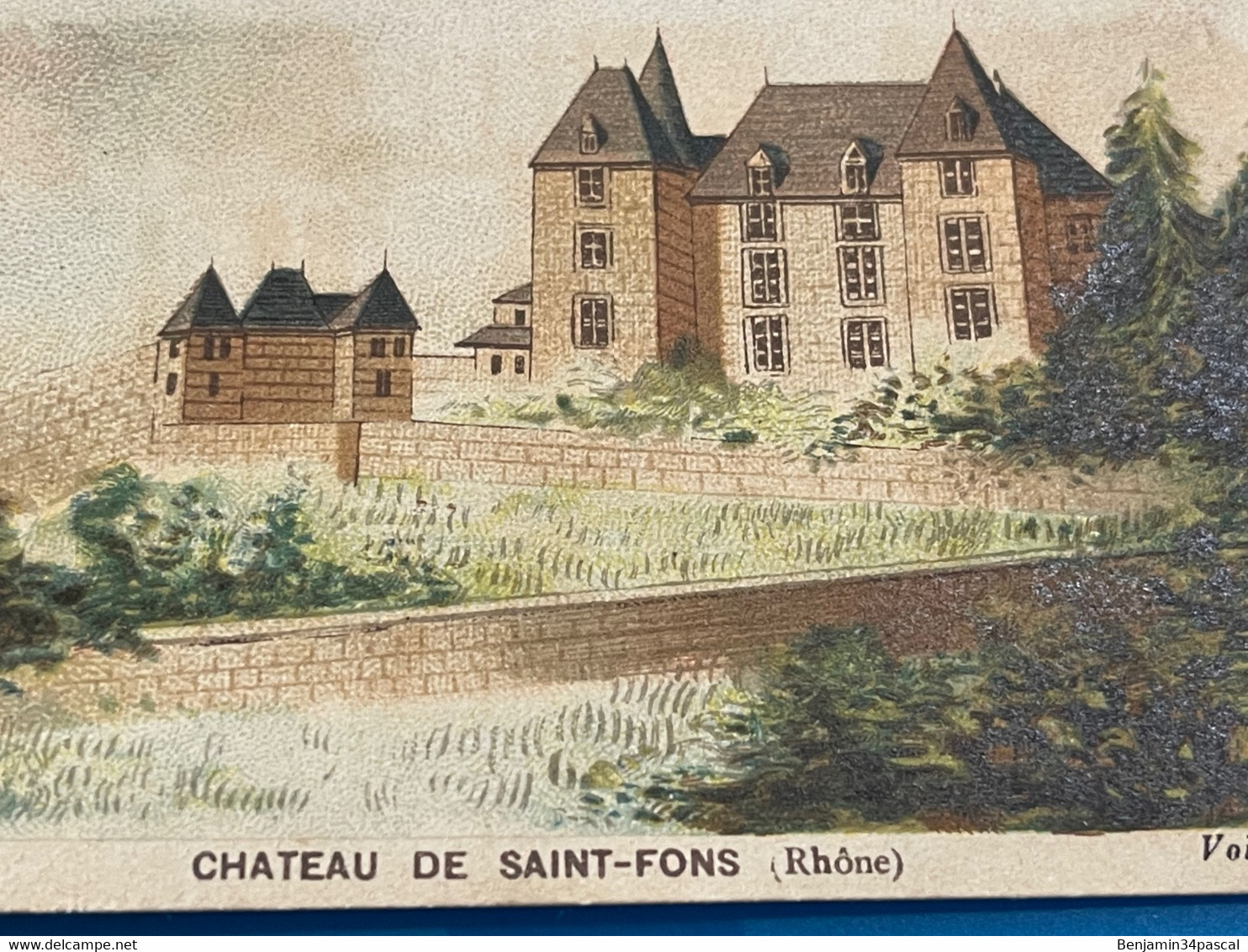 Chocolat GUÉRIN-BOUTRON Image -Chromo Ancienne - Château De Saint-Fons  ( Rhône ) - Chocolat