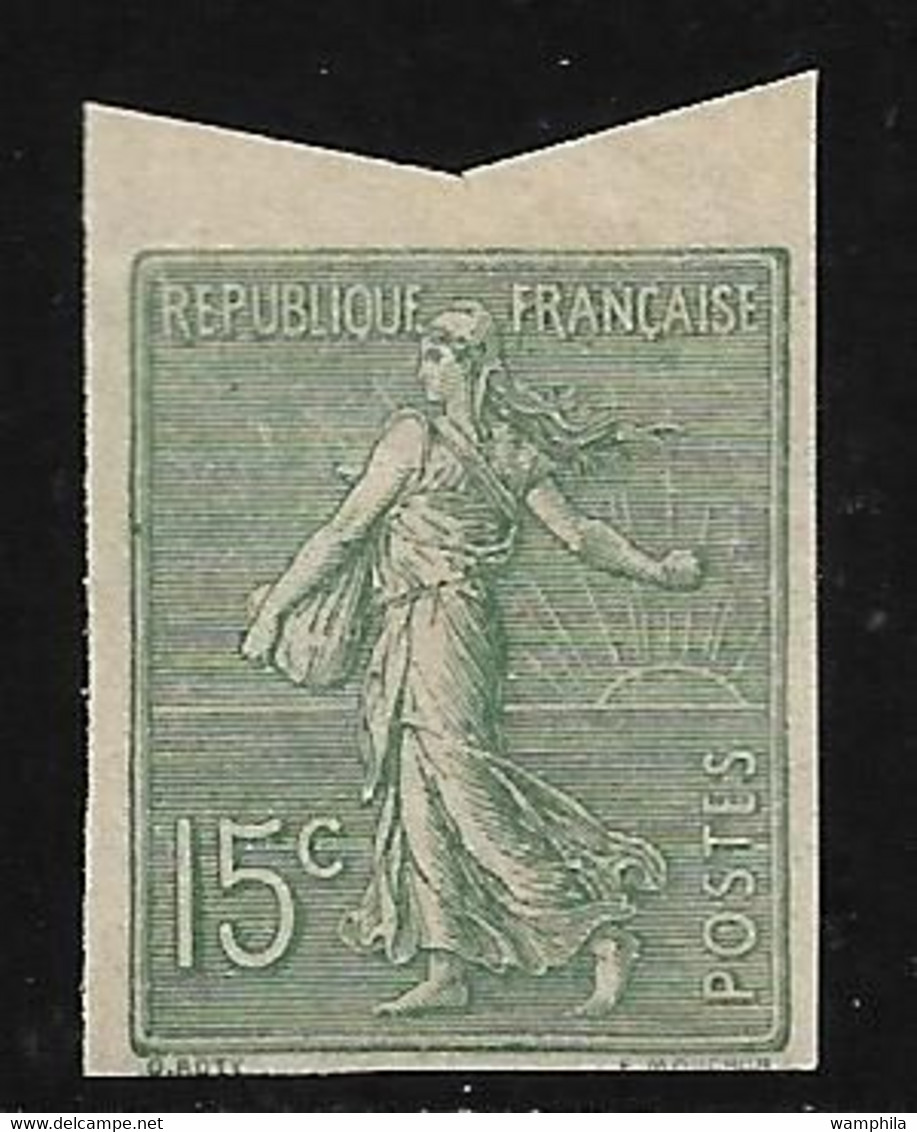 France Non Dentelé N° 130g**, 15c Semeuse. Cote 425€. - 1872-1920