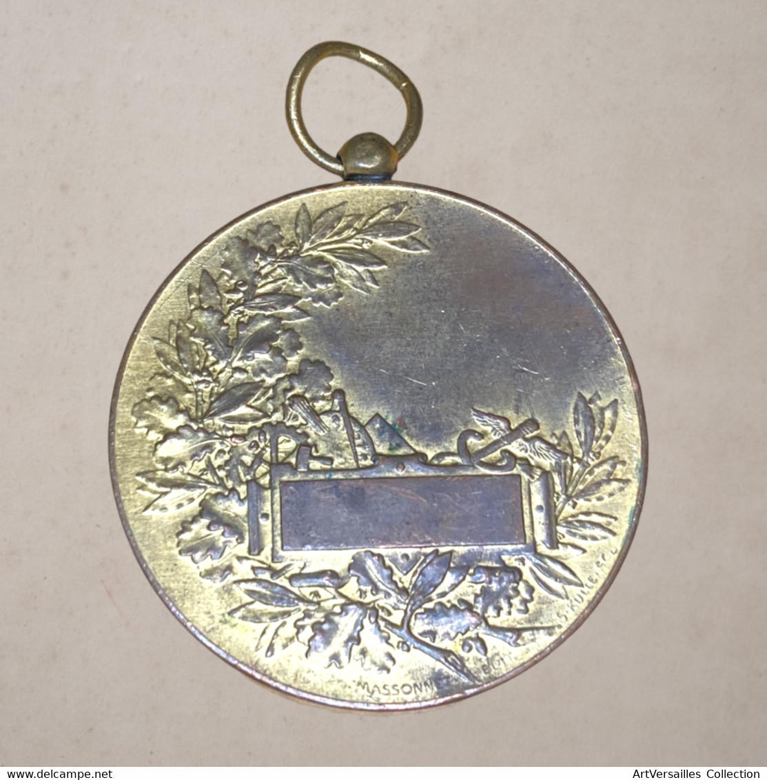 Médaille Bronze Avec Bélière, République Française 56g, Diam 5cm - Professionnels / De Société