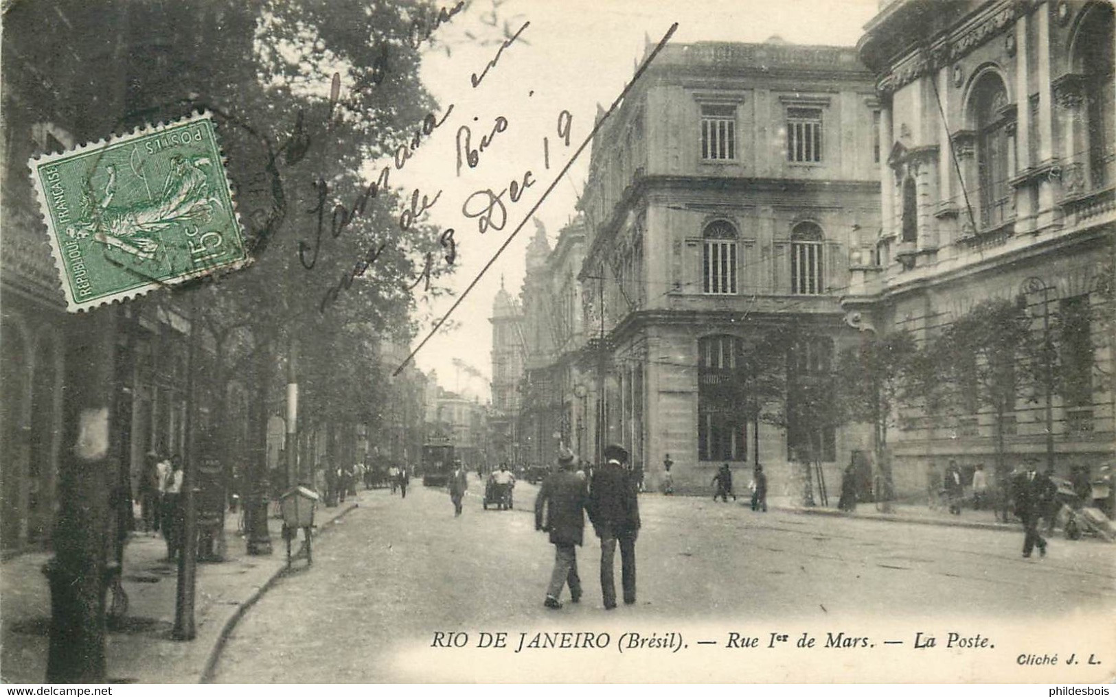 BRESIL  RIO DE JANEIRO   Rue 1er Mars  La Poste - Rio De Janeiro