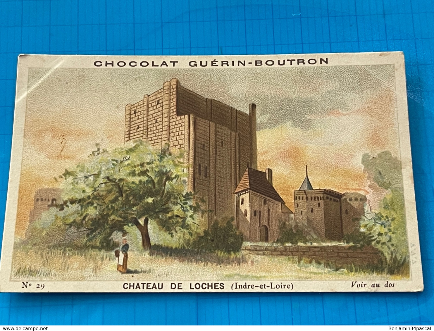 Chocolat GUÉRIN-BOUTRON Image -Chromo Ancienne - Château De Loches  ( Indre Et Loire ) - Chocolat