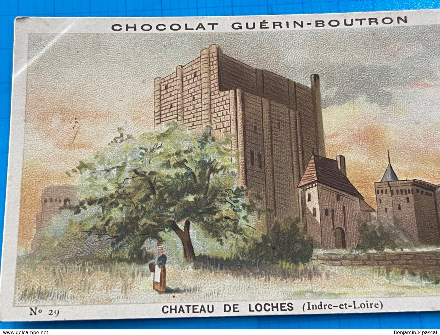 Chocolat GUÉRIN-BOUTRON Image -Chromo Ancienne - Château De Loches  ( Indre Et Loire ) - Chocolat