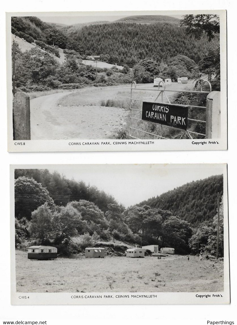 2 Real Photo Postcards, Wales, Powys, Ceinws Machynlleth, Corris Caravan Park. - Montgomeryshire