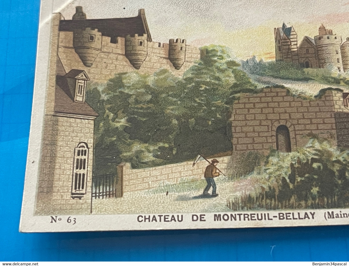 Chocolat GUÉRIN-BOUTRON Image -Chromo Ancienne - Château De Montreuil-Bellay  ( Maine-et-Loire ) - Chocolat