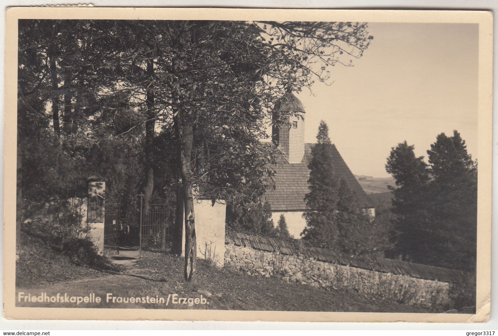 C2941) Friedhofskapelle FRAUENSTEIN / Erzgebirge - ALT ! 1955 - Frauenstein (Erzgeb.)