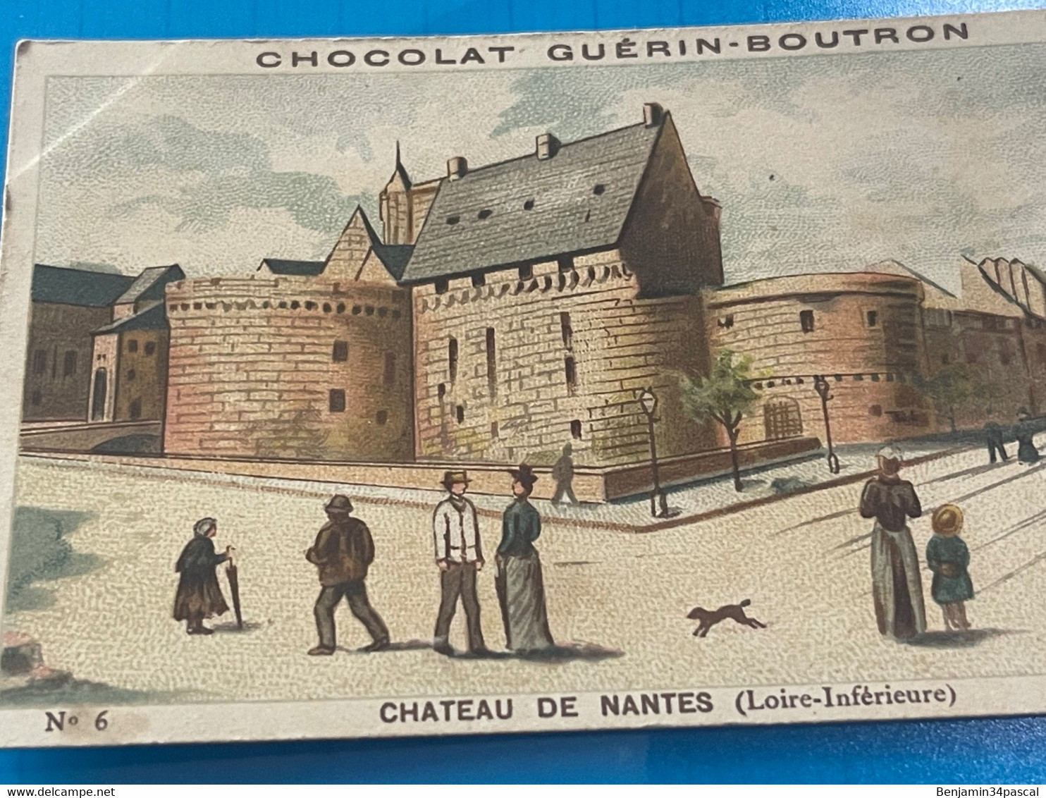 Chocolat GUÉRIN-BOUTRON Image -Chromo Ancienne - Château  De Nantes ( Loire-Inferieure ) - Chocolat