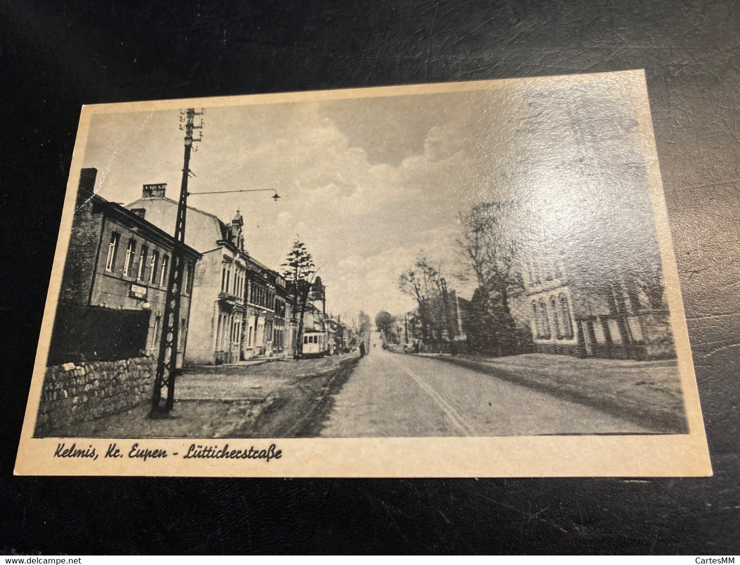 Kelmis Kreis Eupen Lütticherstrasse Tram  Aachen 1918-1945 Glanzkarte Carte Glacée La Calamine - Kelmis