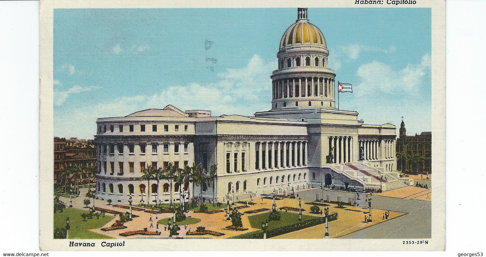 CUBA   1951  HABANA CAPITOLIO     Timbre Sur Lettre - Briefe U. Dokumente