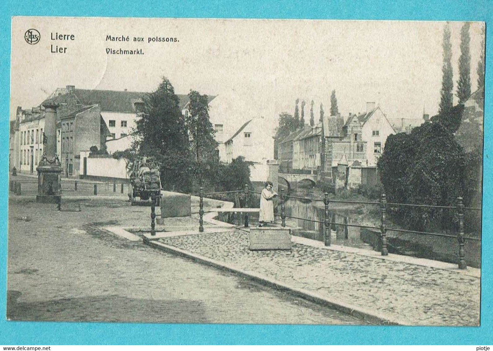 * Lier - Lierre (Antwerpen - Anvers) * (Nels, Ed H. Van Biesen) Marché Aux Poissons, Vismarkt, Animée, Canal, Quai, Pont - Lier