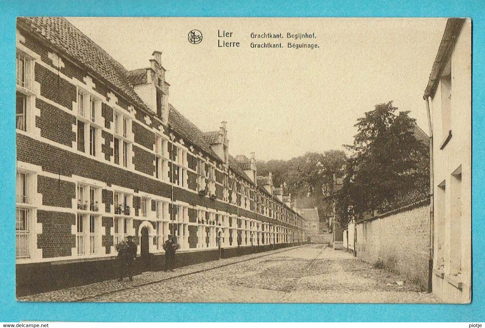 * Lier - Lierre (Antwerpen - Anvers) * (Nels, Uitg Edit Aug. Van Dijck) Grachtkant Begijnhof, Béguinage, Old, Rare - Lier