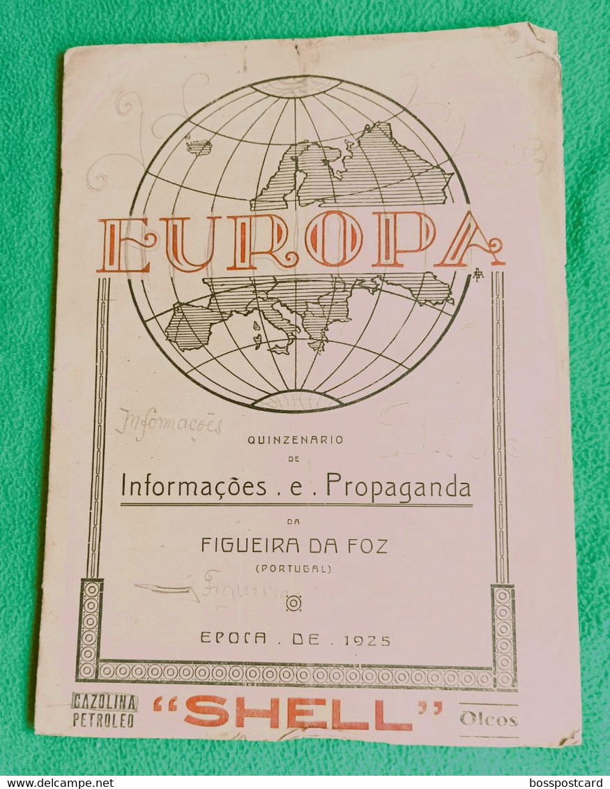 Figueira Da Foz - Revista "Europa" Nº 3 De 15 De Maio De 1925 - Publicidade - Comercial. Coimbra. Portugal. - Informations Générales