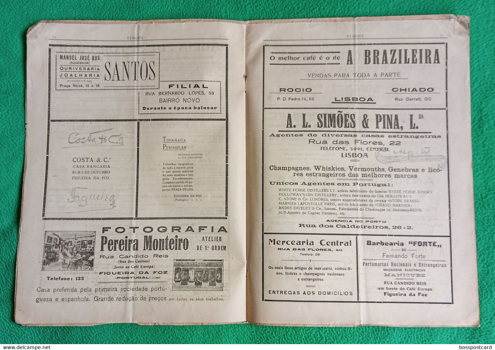 Figueira Da Foz - Revista "Europa" Nº 3 De 15 De Maio De 1925 - Publicidade - Comercial. Coimbra. Portugal. - General Issues