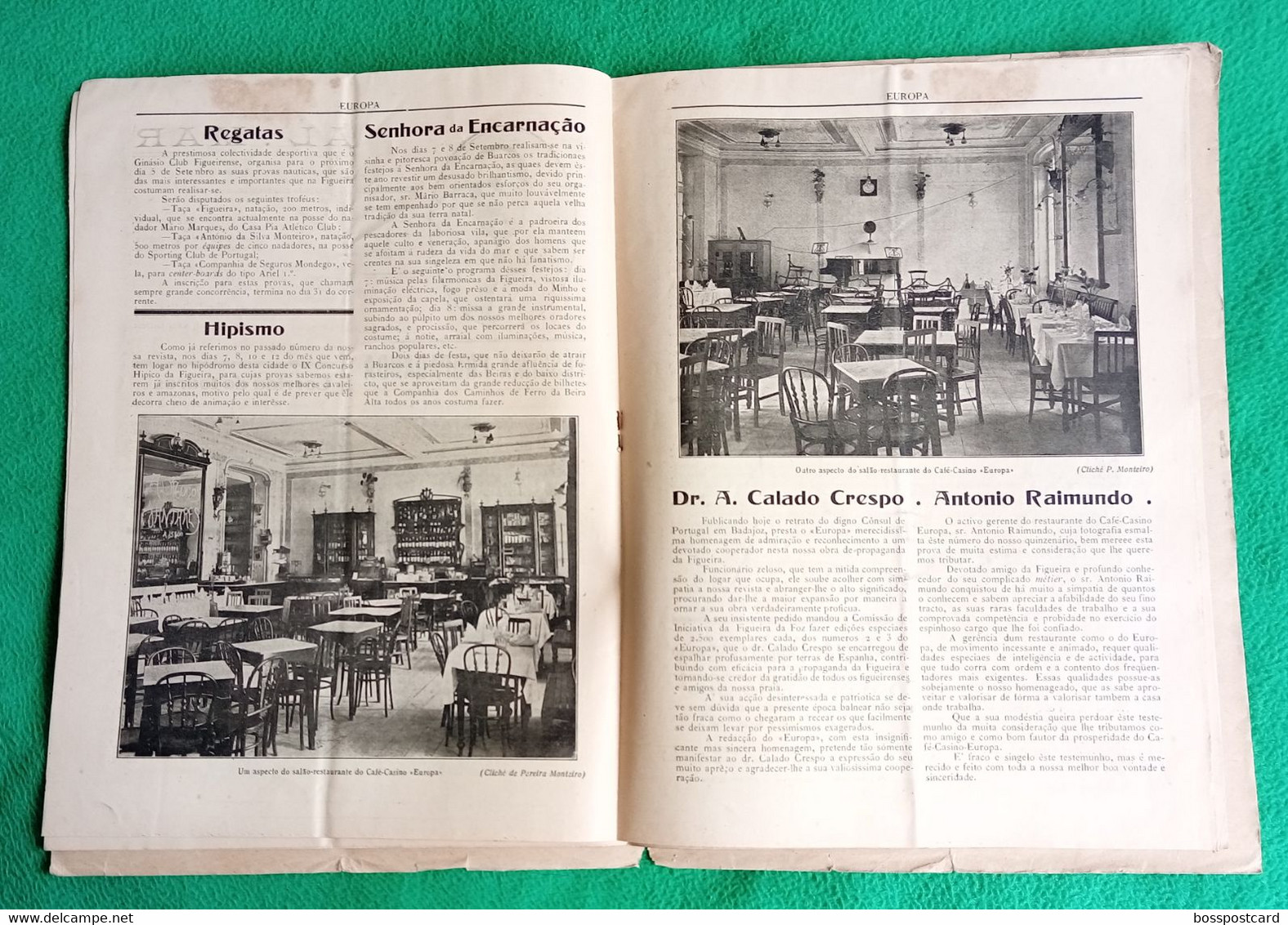 Figueira Da Foz - Revista "Europa" Nº 9 De 15 De Agosto De 1925 - Publicidade - Comercial. Coimbra. Portugal. - Informations Générales