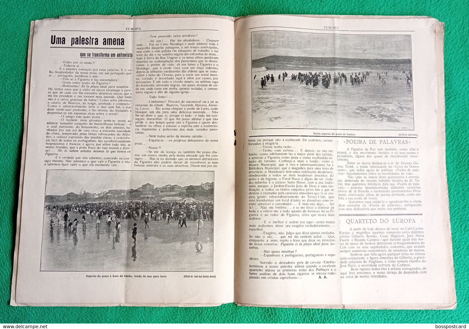 Figueira Da Foz - Revista "Europa" Nº 12 De 1 De Outubro De 1925 - Publicidade - Comercial. Coimbra. Portugal. - Algemene Informatie