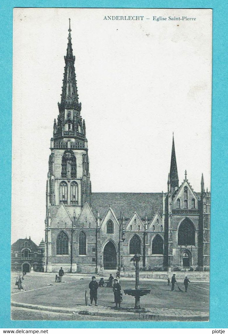 * Anderlecht (Brussel - Bruxelles) * (Editeur J. Vander Borght) église Saint Pierre, Sint Pieters Kerk, Animée, Church - Anderlecht